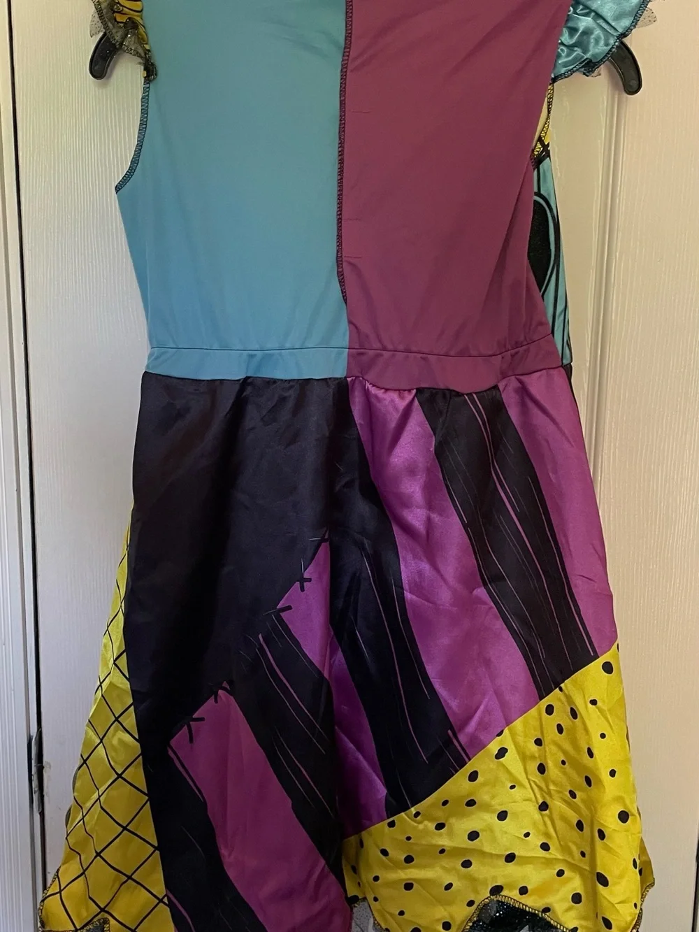 Sally Patchwork Print Costume Dress Halloween Disney Nightmare before Christmas